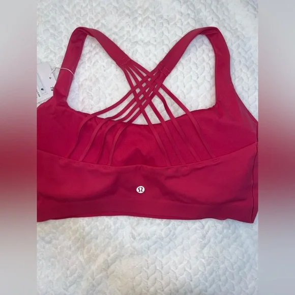 Lululemon FlexyFlex Strappy Yoga Bra | Size L/XL D-DDD | Raspberry Coulis | NWT - Picture 7 of 10